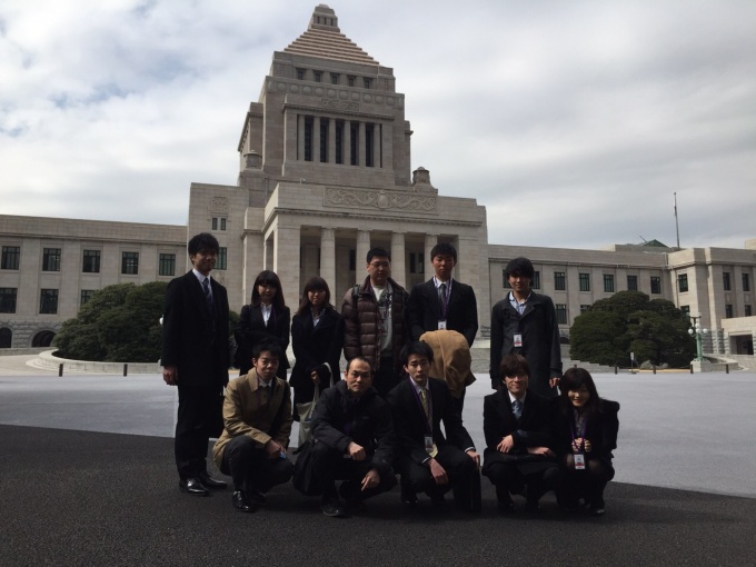 ながつま議員のインターンらと合同で国会見学